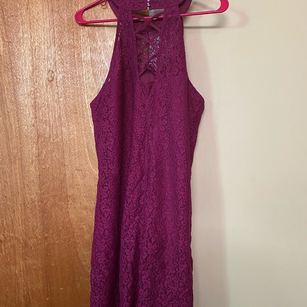 Plum dress sleeveless